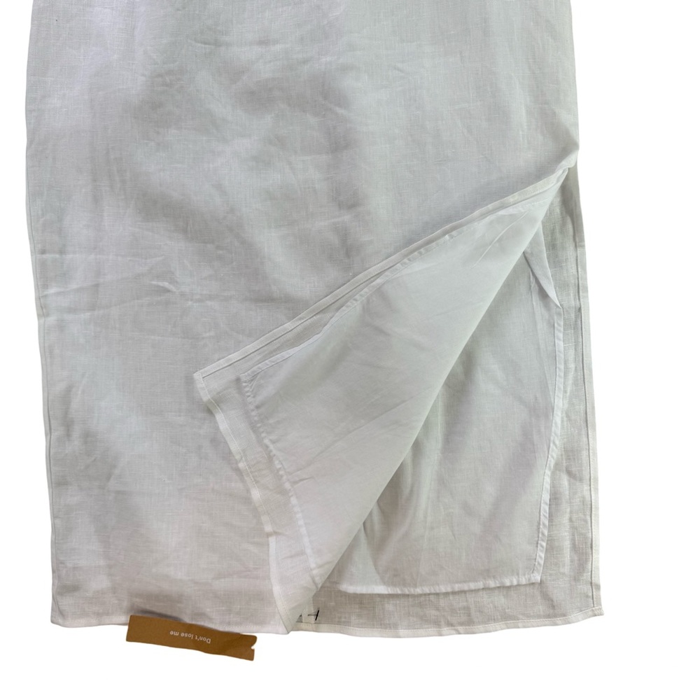 Reformation Marcella Linen White Strapless Dress Sz 10 NWT $278 - Picture 7 of 12